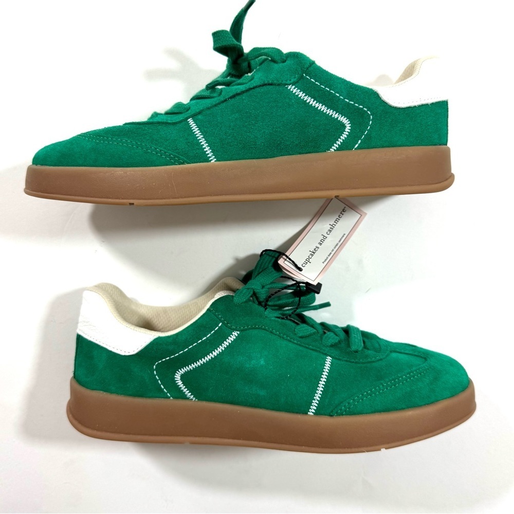 New Cupcakes And Cashmere Suede Sneakers Shoes Green - Picture 6 of 10